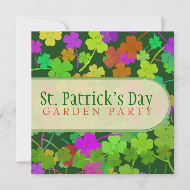 Invitaciones para la fiesta de jardín del día de S (Anverso)