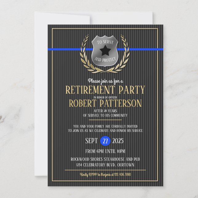 Invitaciones para la Fiesta de Jubilación de Ofici (Anverso)