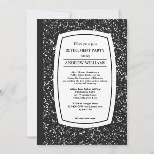 Invitaciones para la fiesta de jubilación del maes