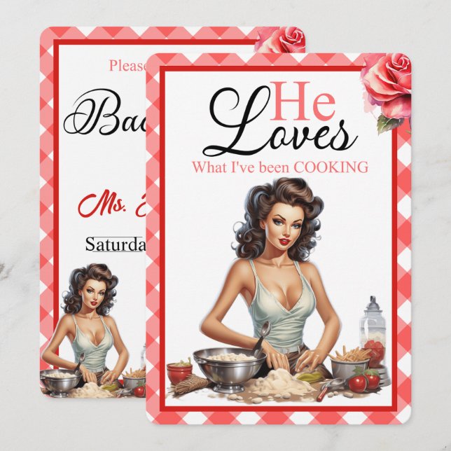 Invitaciones para la fiesta de la bachillerato ros (Anverso / Reverso)