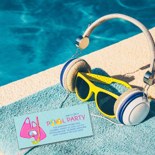 Invitaciones para la fiesta de la piscina de cumpl