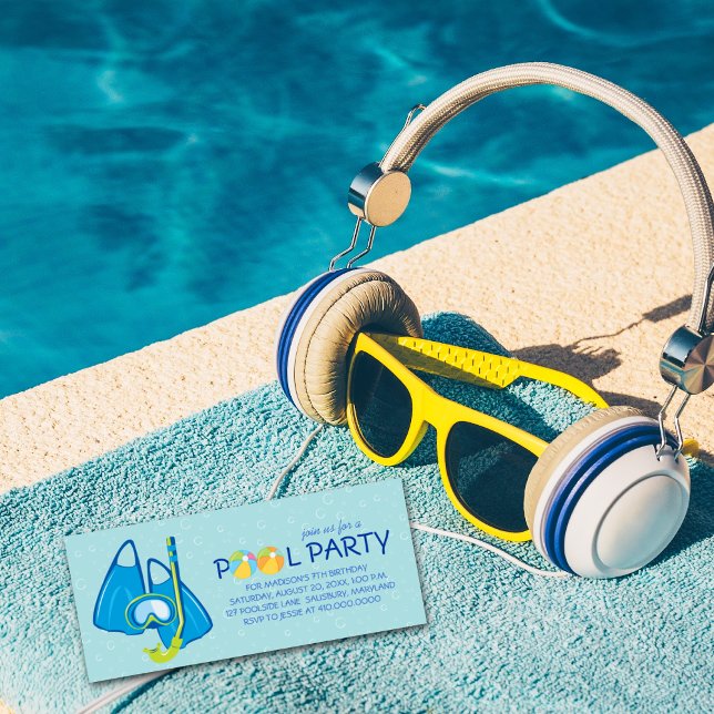 Invitaciones para la fiesta de la piscina de cumpl (Subido por el creador)