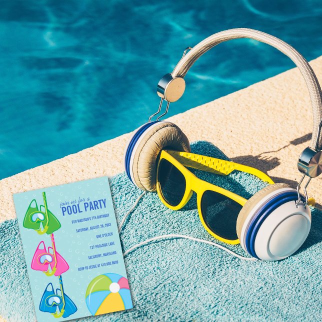 Invitaciones para la fiesta de la piscina de cumpl (Subido por el creador)