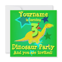 Invitaciones para la fiesta de los dinosaurios de