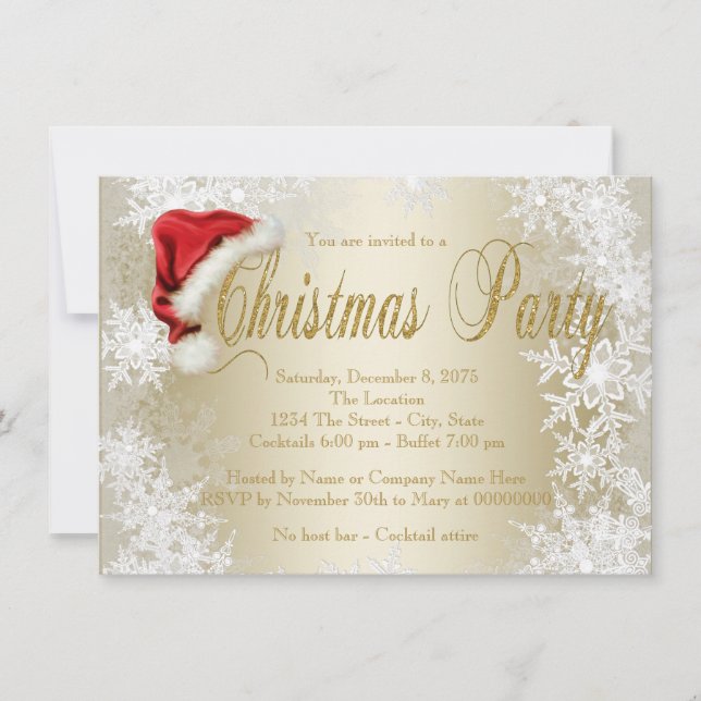Invitaciones para la Fiesta de Navidad Corporativa (Anverso)