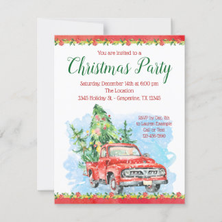 Invitaciones para la Fiesta de Navidad de Camión A