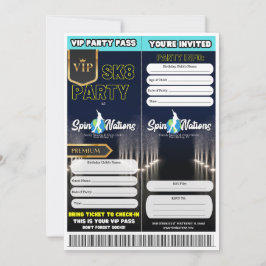 Invitaciones para la Fiesta de Patinaje VIP