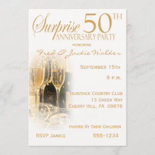 Invitaciones para la fiesta de sorpresa del 50 ani