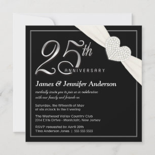 Invitaciones para la fiesta del 25º aniversario de