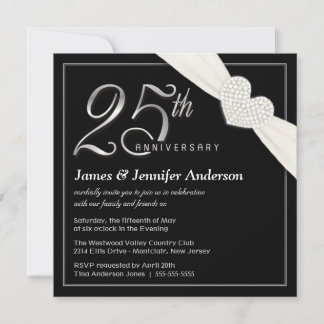 Invitaciones para la fiesta del 25º aniversario de