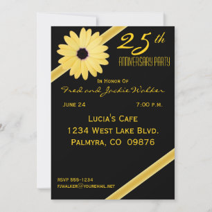 Invitaciones para la fiesta del 25 aniversario
