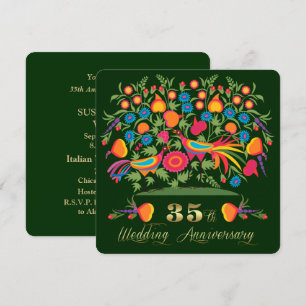 Invitaciones para la fiesta del 35º aniversario de