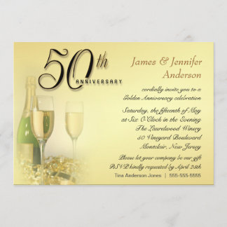 Invitaciones para la fiesta del 50º aniversario de