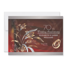 Invitaciones para la fiesta del 70 aniversario de