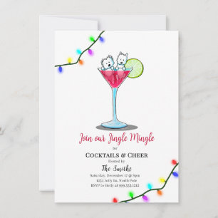Invitaciones para la fiesta navideña de Westie