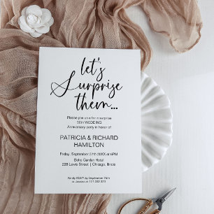 Invitaciones para la fiesta sorpresa de aniversari
