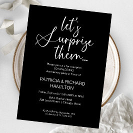 Invitaciones para la fiesta sorpresa de aniversari