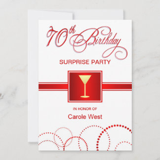 Invitaciones para la fiesta sorpresa de cumpleaños