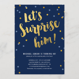 Invitaciones para la fiesta sorpresa por la carta 