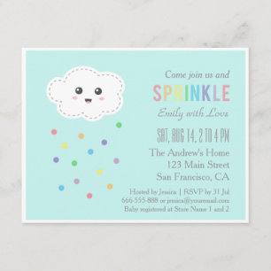 Invitaciones para la Lluvia de Nubes Adorables, Ba