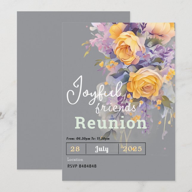 Invitaciones para la Reunión de Amigos  (Anverso / Reverso)