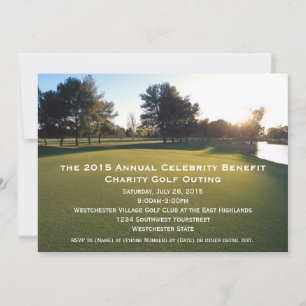 Invitaciones para la salida de golf escénica