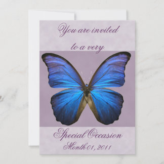 Invitaciones para mariposas Morpho Azul Fancy
