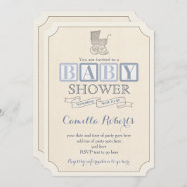 Invitaciones para niños a duchas de transporte de 