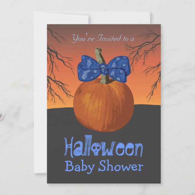 Invitaciones para niños Halloween Baby Shower (Anverso)