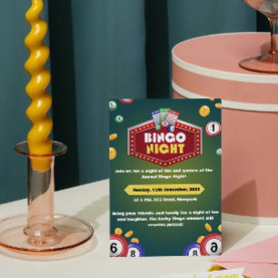 Invitaciones para Noche de Bingo