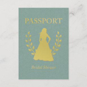 Invitaciones para pasaporte de ducha de novias
