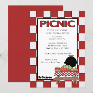 Invitaciones para picnic