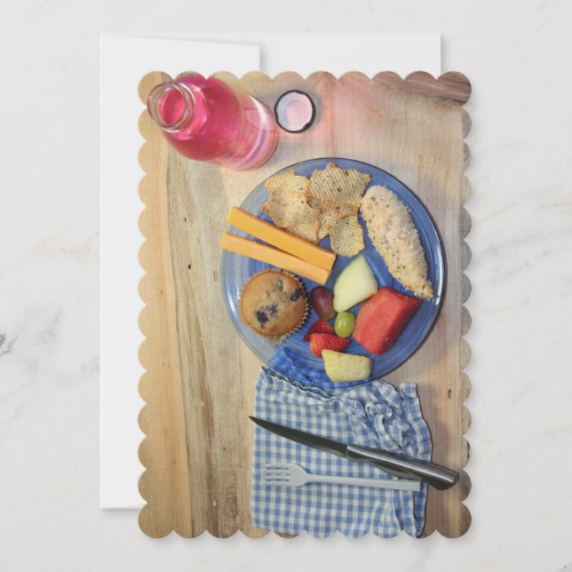 Invitaciones para picnic de smorgasbord (Anverso)