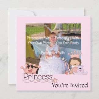 Invitaciones para princesas rosas