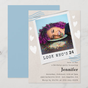 Invitaciones para quien cumple 24 años