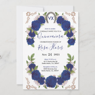 Invitaciones para Quinceanera Invitation, Rosas Bl