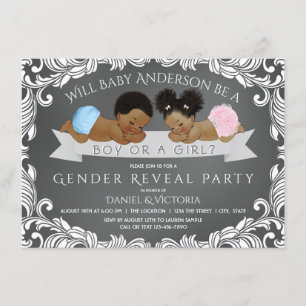 Invitaciones para Revelación de Género Afroamerica