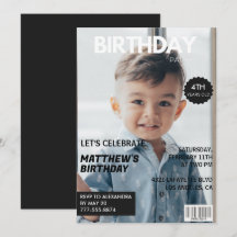 invitaciones para su 4to cumpleaños para él Portad