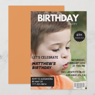 invitaciones para su 6º cumpleaños para él Portada