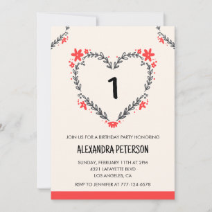 invitaciones para su primer cumpleaños florales co