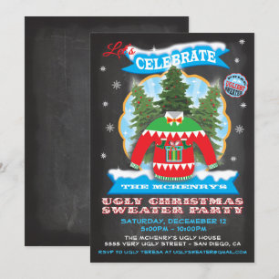 Invitaciones para sudar a los Navidades feos de Ch