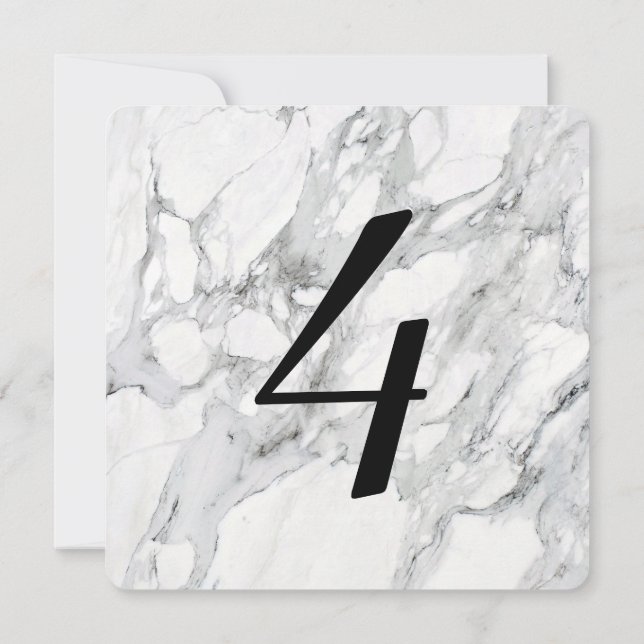 Invitaciones para tarjetas de números de mesa de m (Reverso)