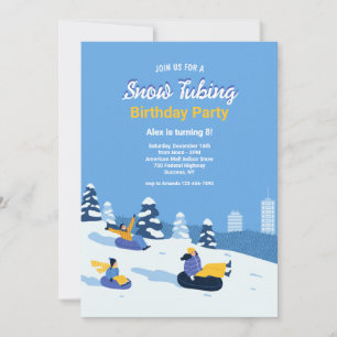 Invitaciones para Tubing en la Nieve