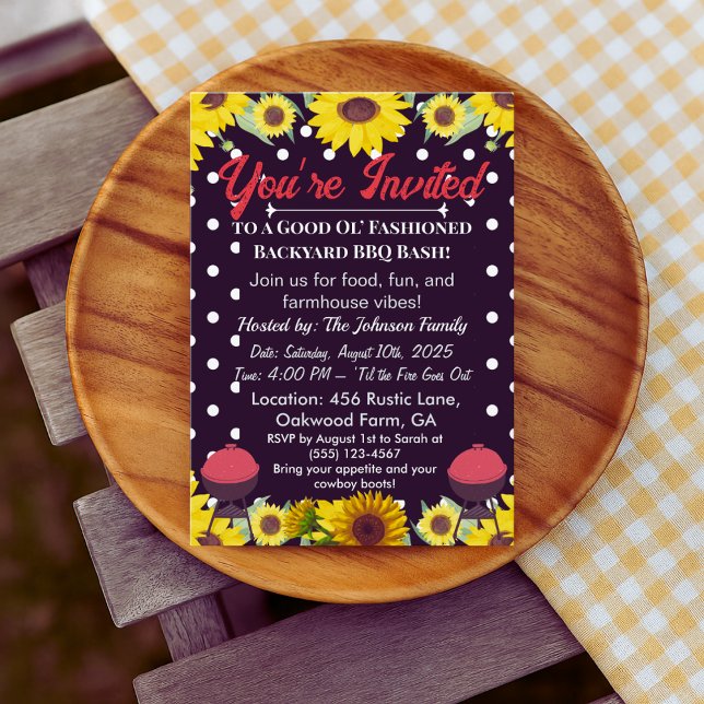 Invitaciones para una comida campestre en una gran (Subido por el creador)