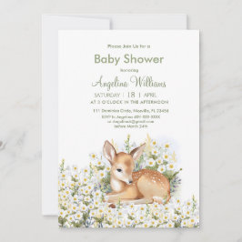 Invitaciones para una ducha de bebé con un adorabl