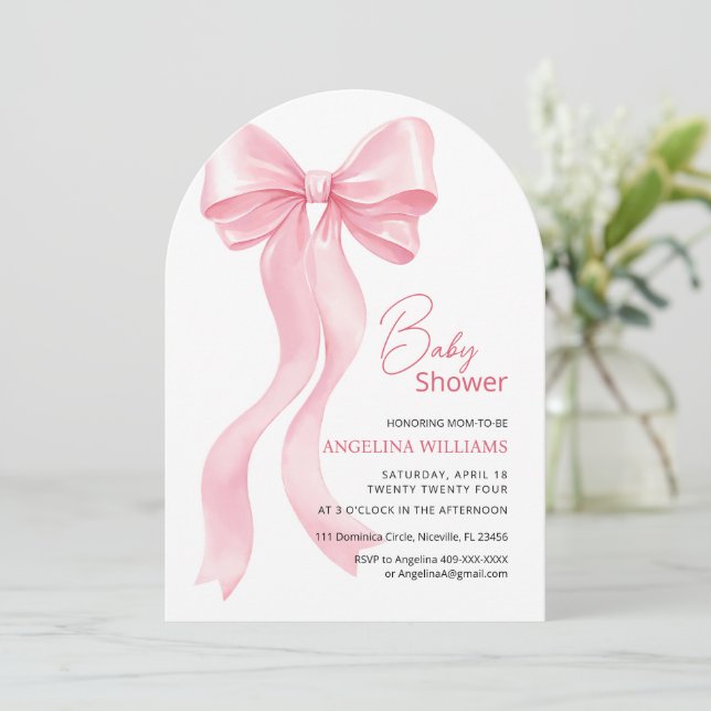 Invitaciones para una ducha de bebé con una adorab (Anverso de pie)