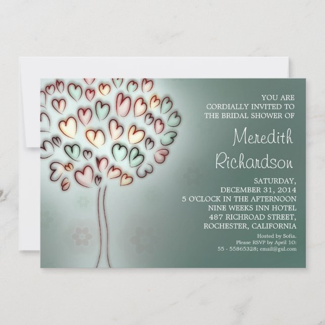 invitaciones para una ducha de novia adorable (Anverso)