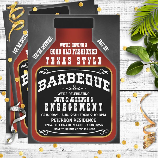 Invitaciones para una fiesta de BBQ al estilo de T (Subido por el creador)