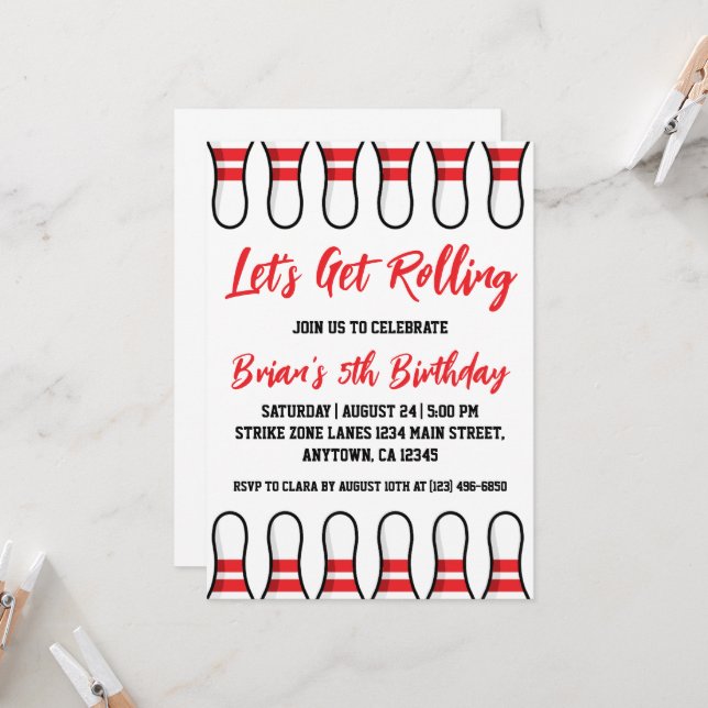 invitaciones para una fiesta de bolos (Anverso/Reverso In Situ)
