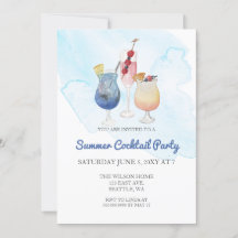 Invitaciones para una fiesta de cóctel de verano m